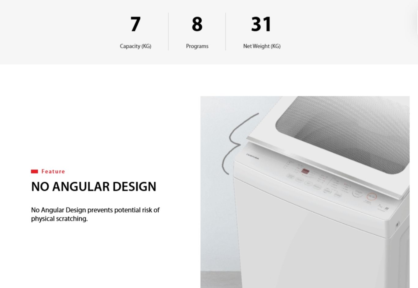 Rounded edge design prevents scratches and improves safety