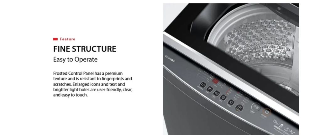 Easy-to-use control panel with clear buttons and display