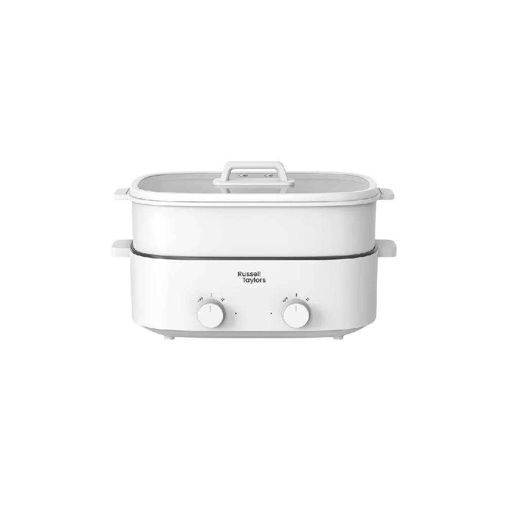 Russell Taylors Dual Compartment Non Stick Electric Hotpot & Steamer (12L) MC32