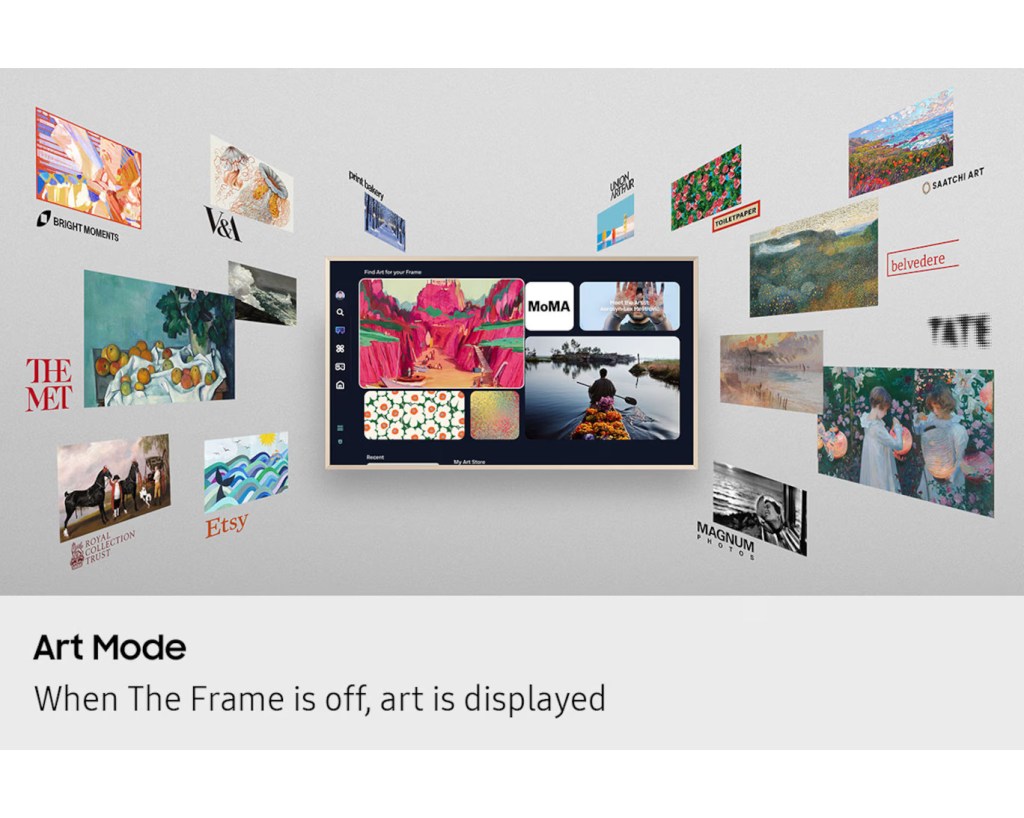 55" 4K Samsung Vision AI Smart TV art mode