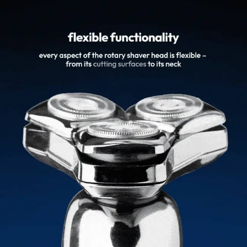 Flexible rotary shaver head adapts to contours
