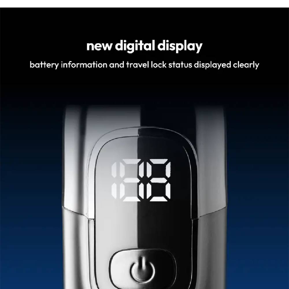 Electric shaver with digital battery display