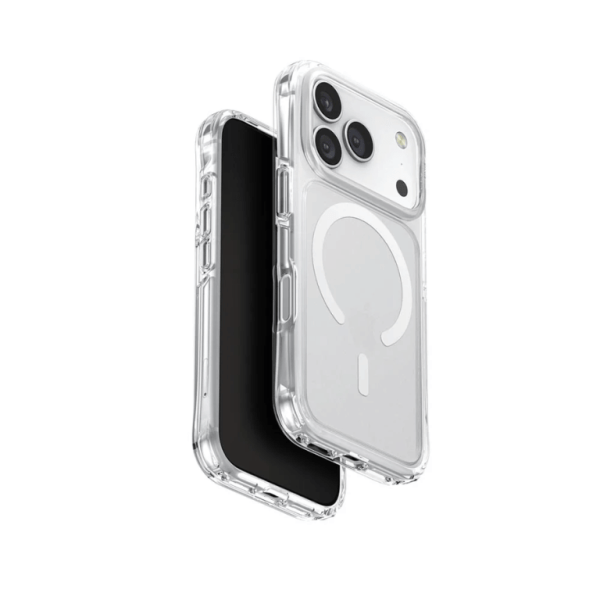 Clear MagSafe case for phone protection and wireless charging
