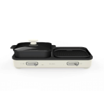 Dual hot plate for cooking and grilling meals at home
