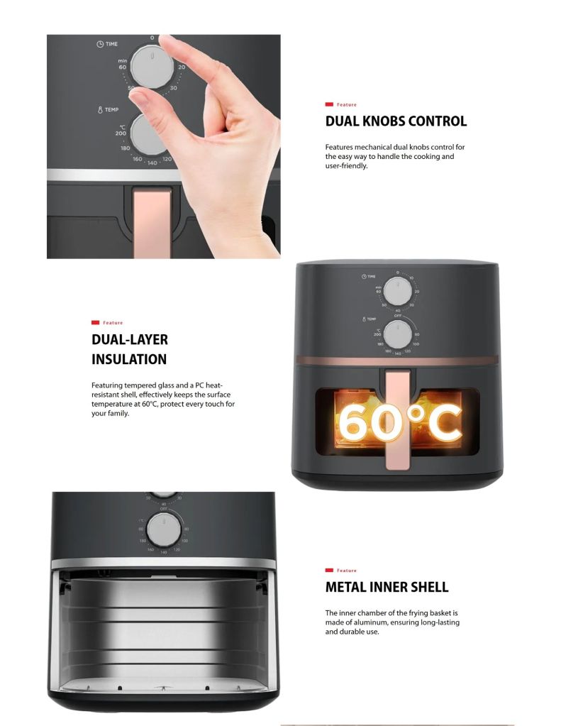 Toshiba 5L Digital Air Fryer Features