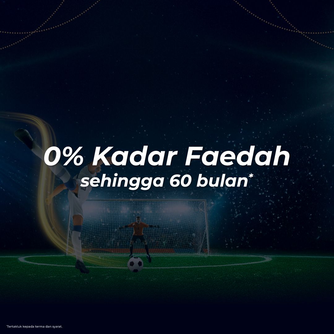 0% Kadar Faedah sehingga 60 bulan