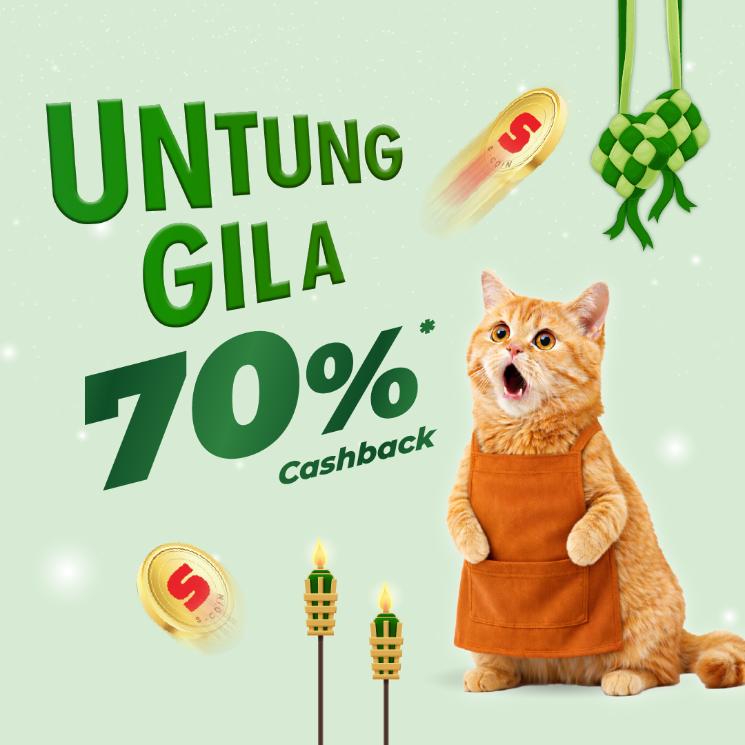 Untung Gila 70% S-Coin Cashback