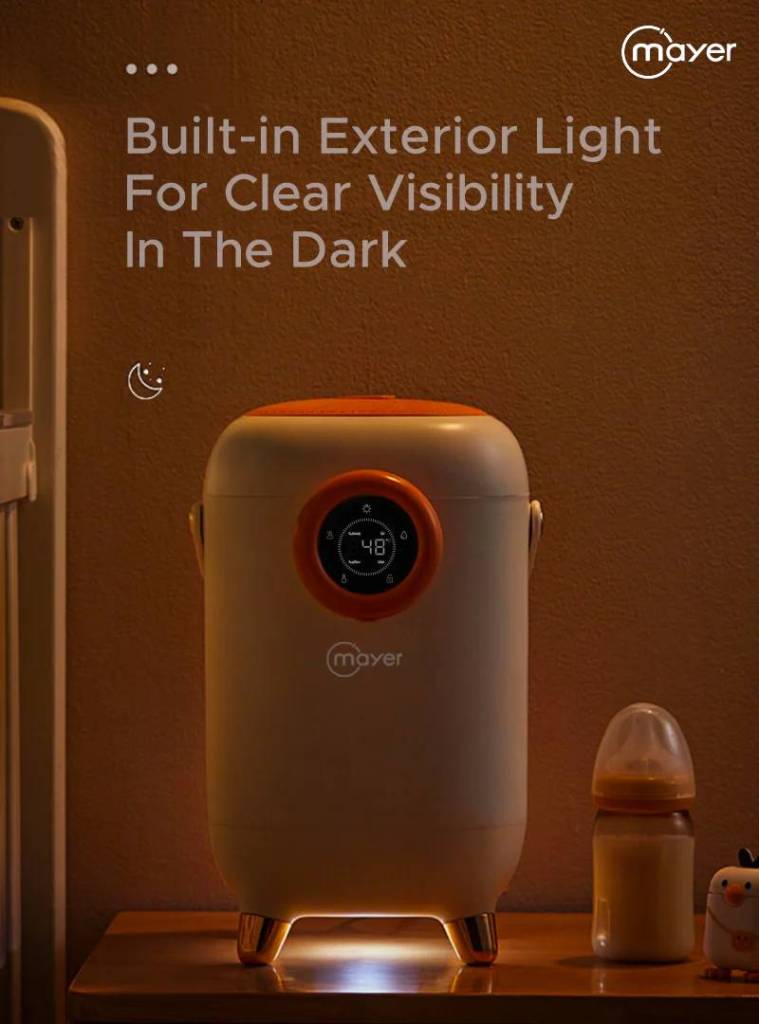 Built-in exterior light for visibility in low light