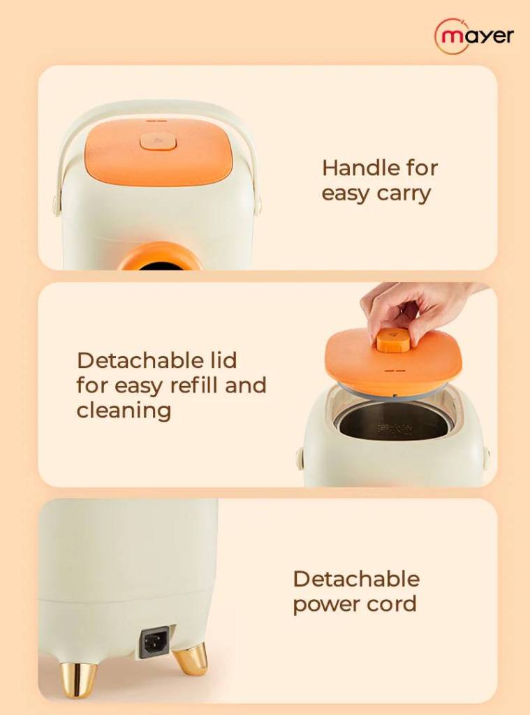 Portable air pot with carry handle and detachable lid