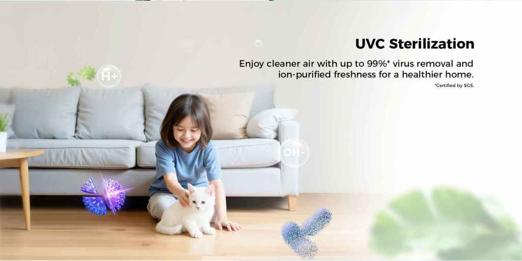 Haier UV Cool Smart + Air Conditioner UPC Sterilization