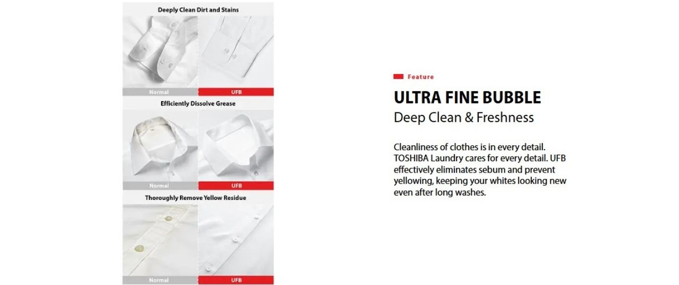 Deep clean and freshness with bubble tech