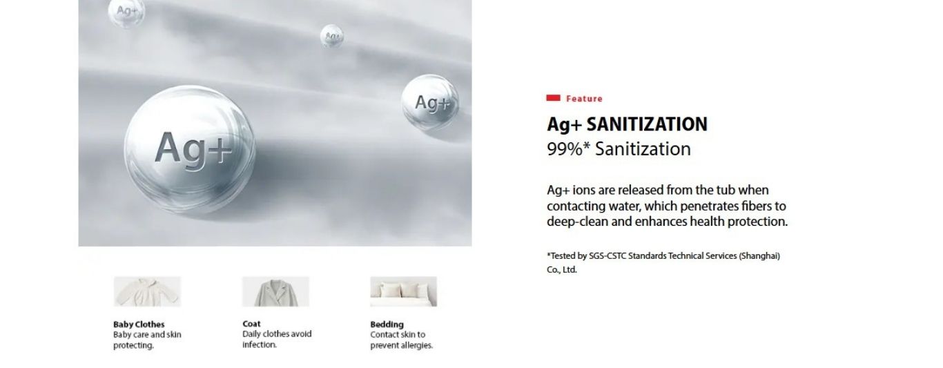 Ag+ sanitization removes bacteria effectively