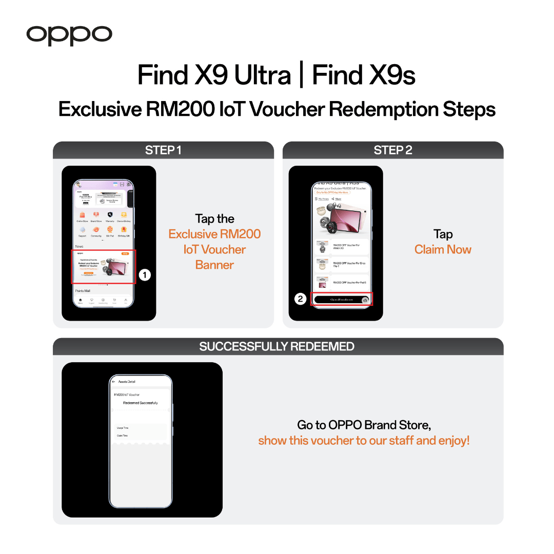 OPPO Voucher Redemption Steps