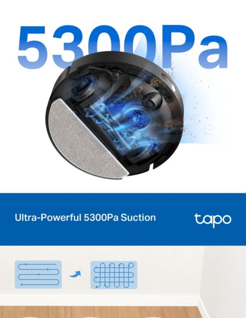 TP-Link Tapo RV30 Max Plus 5300Pa Hyper Suction LiDAR Navigation Robot Vacuum & Mop TP-TAPORV30MAXPLUS descriptions