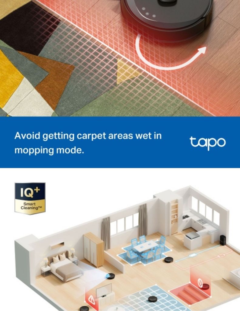 TP-Link Tapo RV30 Max Plus 5300Pa Hyper Suction LiDAR Navigation Robot Vacuum & Mop TP-TAPORV30MAXPLUS descriptions