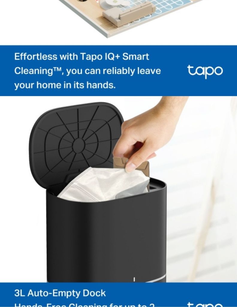 TP-Link Tapo RV30 Max Plus 5300Pa Hyper Suction LiDAR Navigation Robot Vacuum & Mop TP-TAPORV30MAXPLUS descriptions