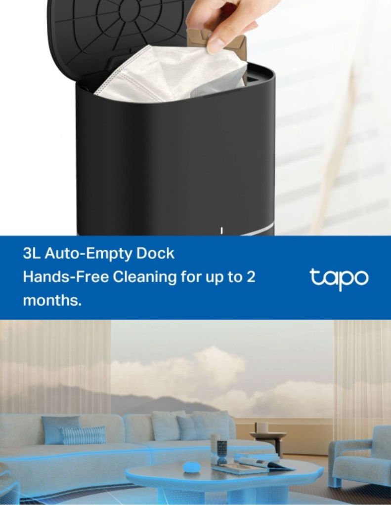 TP-Link Tapo RV30 Max Plus 5300Pa Hyper Suction LiDAR Navigation Robot Vacuum & Mop TP-TAPORV30MAXPLUS descriptions