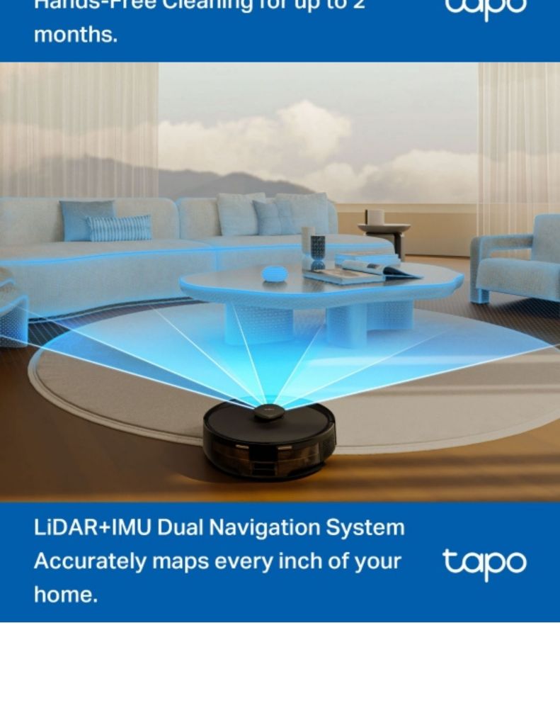 TP-Link Tapo RV30 Max Plus 5300Pa Hyper Suction LiDAR Navigation Robot Vacuum & Mop TP-TAPORV30MAXPLUS descriptions