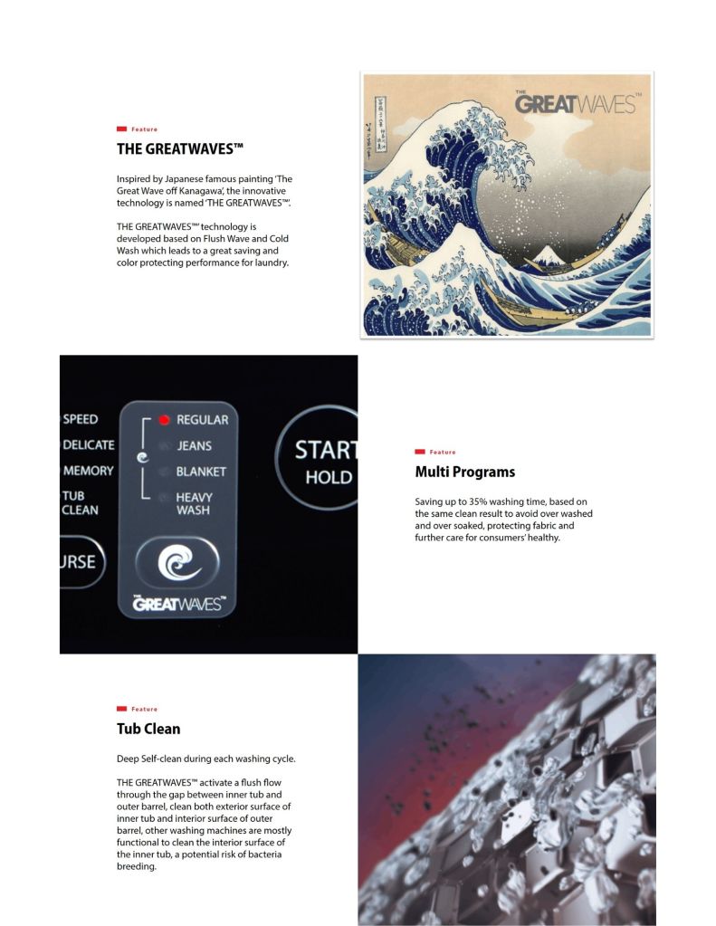 Toshiba 12KG Top Load Washer Inverter TSB-AWDUK1300KM(SG) features