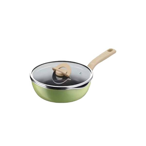 22CM One Pick Pot Pan Deep Pan with Glass Lid