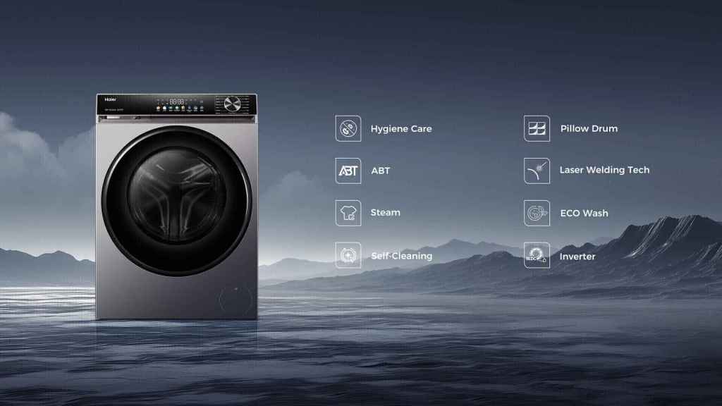 Haier 9KG Front Load Washer HAI-HW90BP12357S8 features