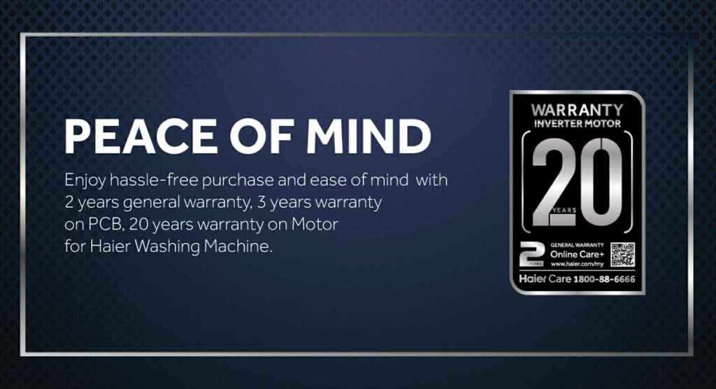 Haier 9KG Front Load Washer HAI-HW90BP12357S8 Peace of Mind