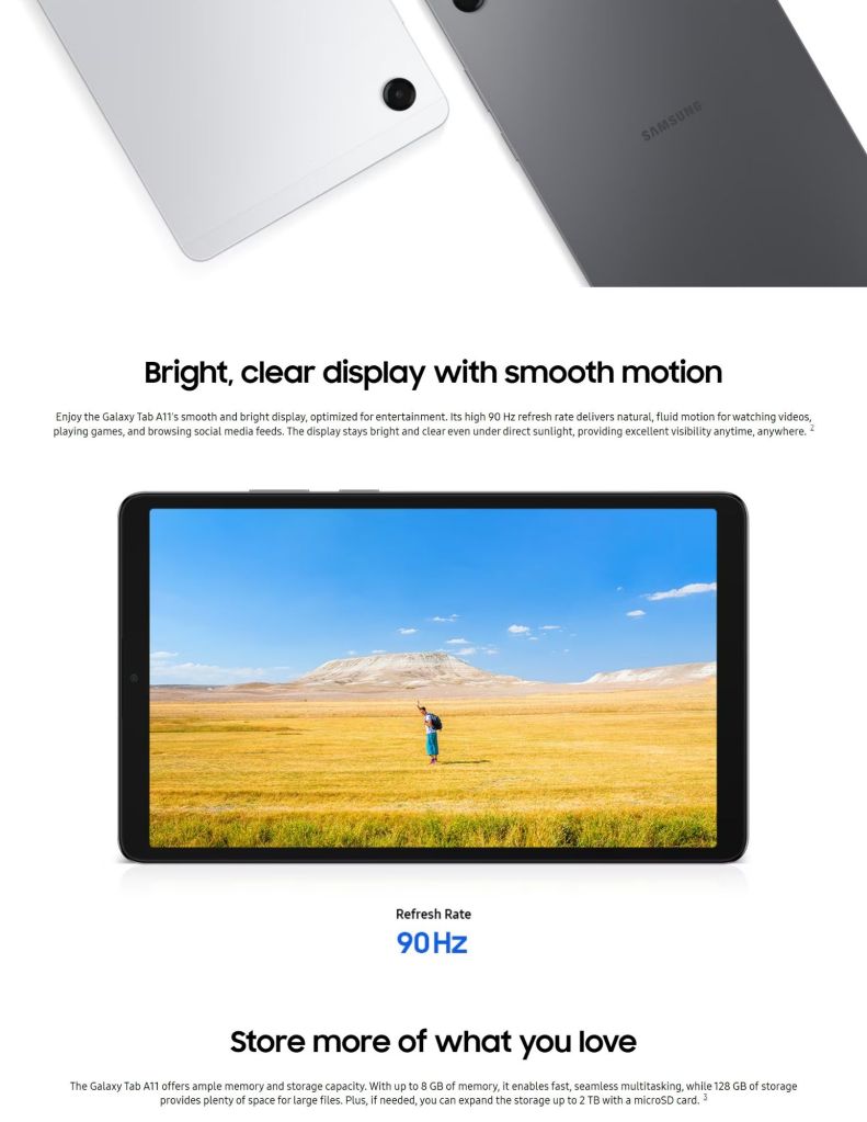 Samsung 8.7" Galaxy Tab A11 LTE (8+128GB) description