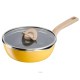 22CM One Pick Pot Pan Deep Pan with Glass Lid - Image 2