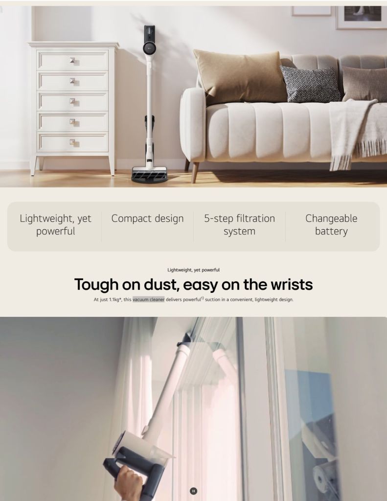 LG CordZero™ A9 Air Vacuum Cleaner features