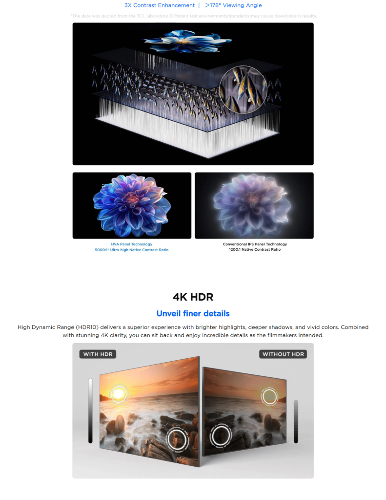 TCL 55" P6L 4K Smart TV TCL-55P6L features
