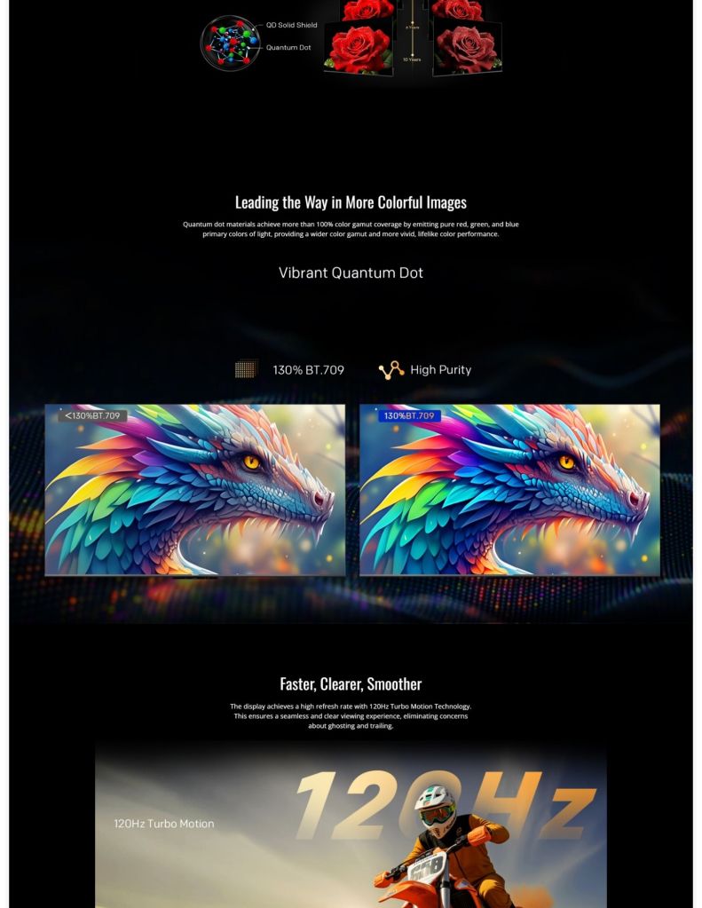 Skyworth QLED+ Eye Care Series Google TV SUE8200 more colourful image, faster, clearer, smoother