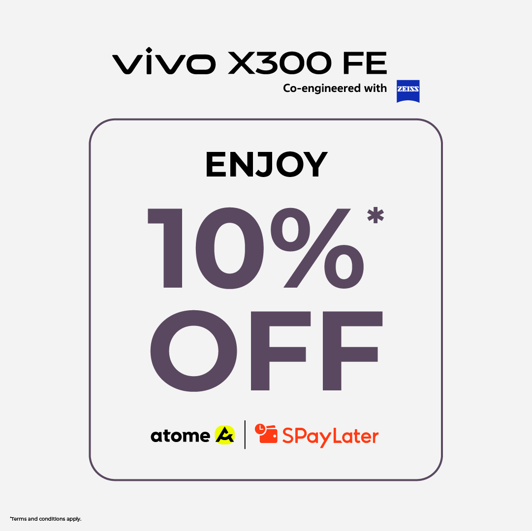 vivo X300 Fe 10% Off with atome and spaylater user