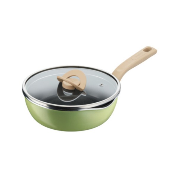 22CM One Pick Pot Pan Deep Pan with Glass Lid