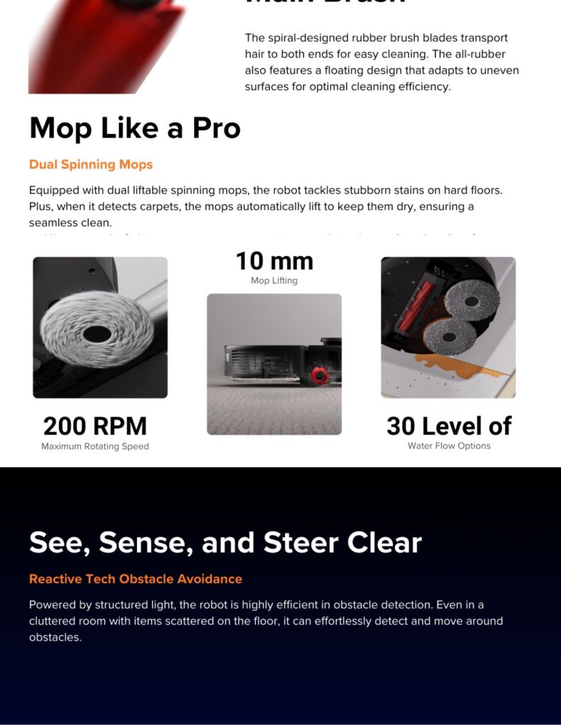 Roborock Qrevo S Pro Robot Vacuum RBR-QREVOSPRO mop like a pro