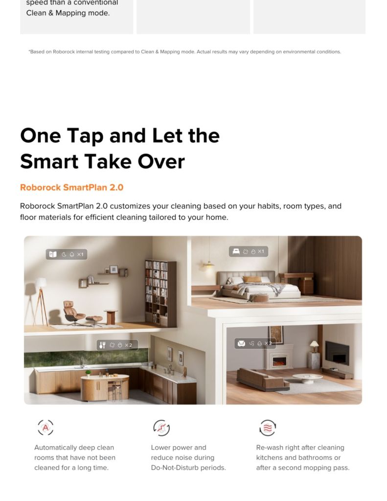 Roborock Qrevo S Pro Robot Vacuum RBR-QREVOSPRO one tap and let the smart take over