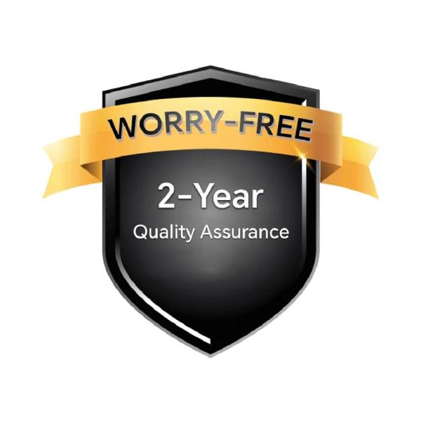 2-Year Worry-Free Quality Assurance