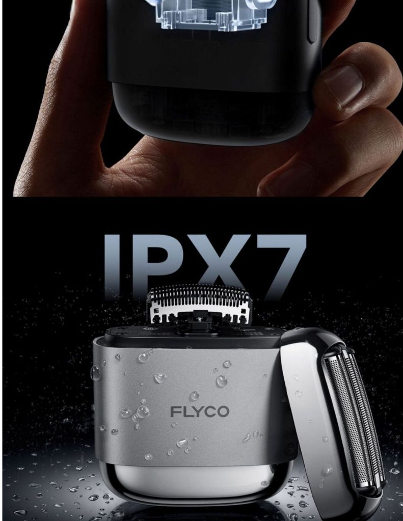 Close-up of FLYCO F8 Portable Electric Shaver IPX7