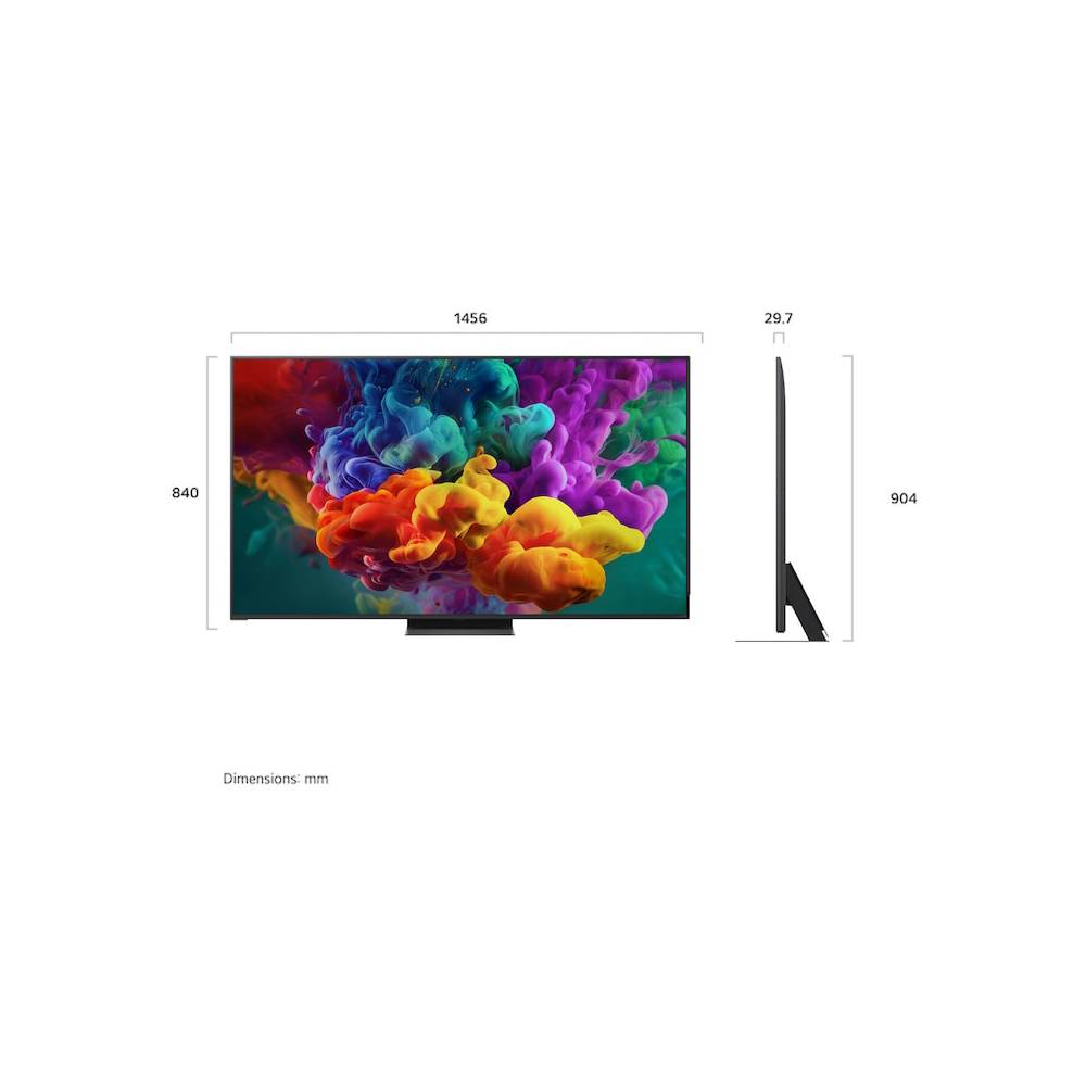 LG QNED evo AI Mini LED QNED86 4K Smart TV (2026) - Size