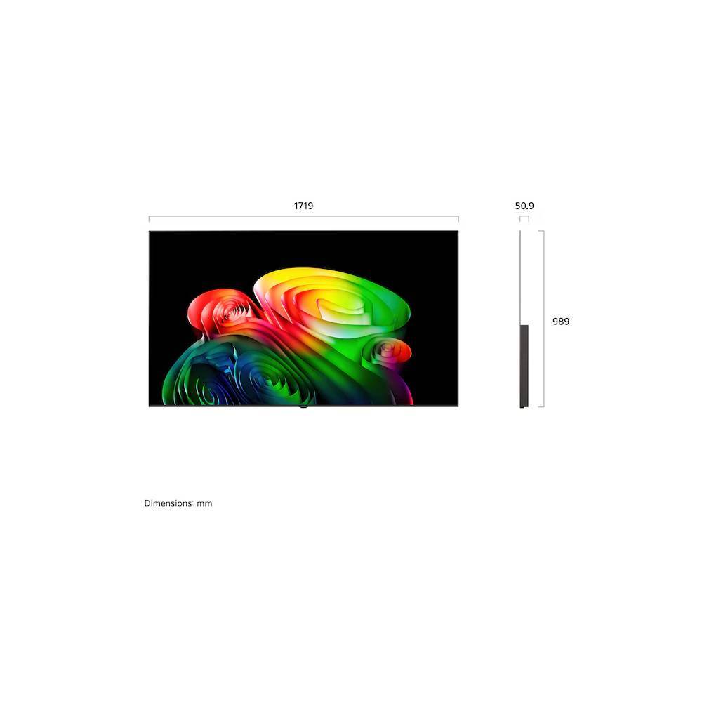 LG OLED AI B6 4K Smart TV (2026) 77 inch - Size