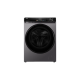 Haier front load washing machine in dark grey with digital control panel