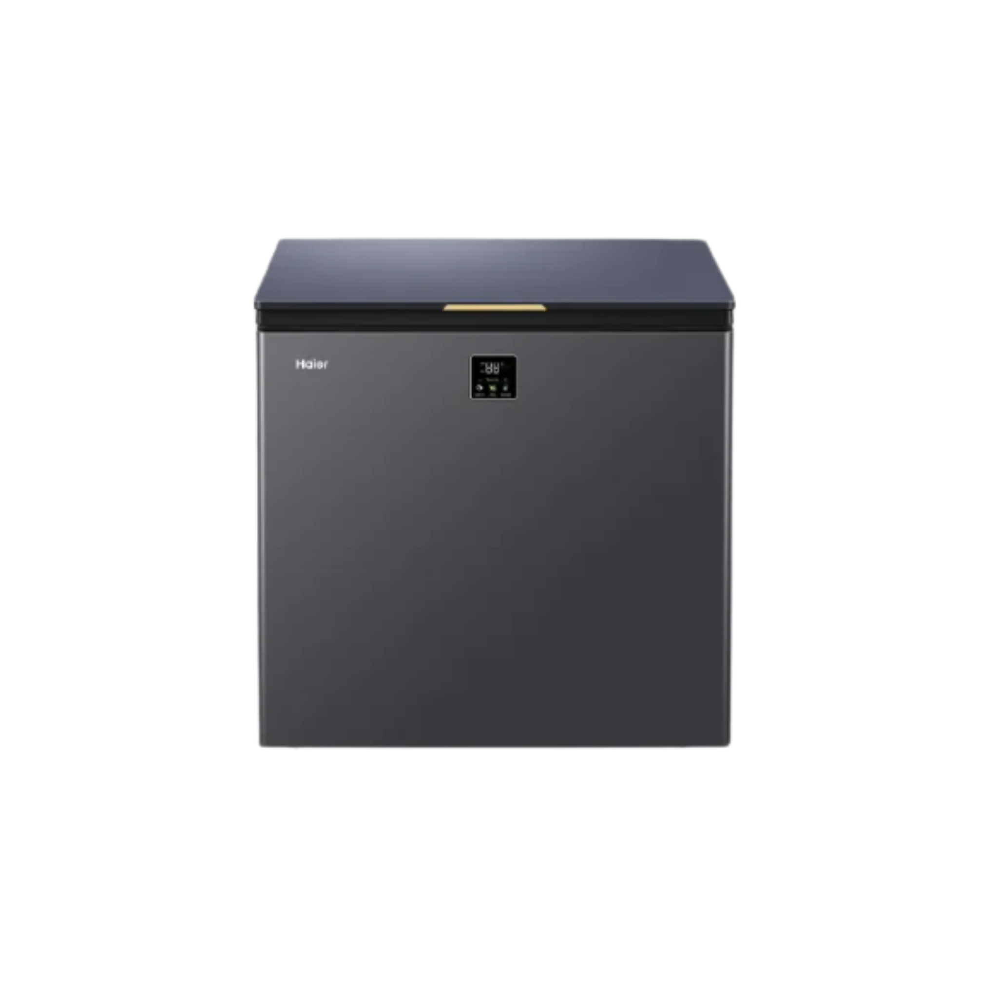 200L Chest Freezer HCF249MEB Haier 206L chest freezer in dark grey with digital control panel