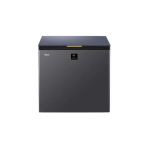 Haier 206L chest freezer in dark grey with digital control panel