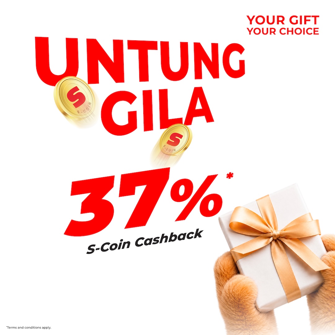 Untung gila 37% S-Coin Cashback