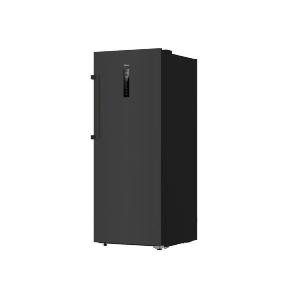 Black freezer with front digital control panel