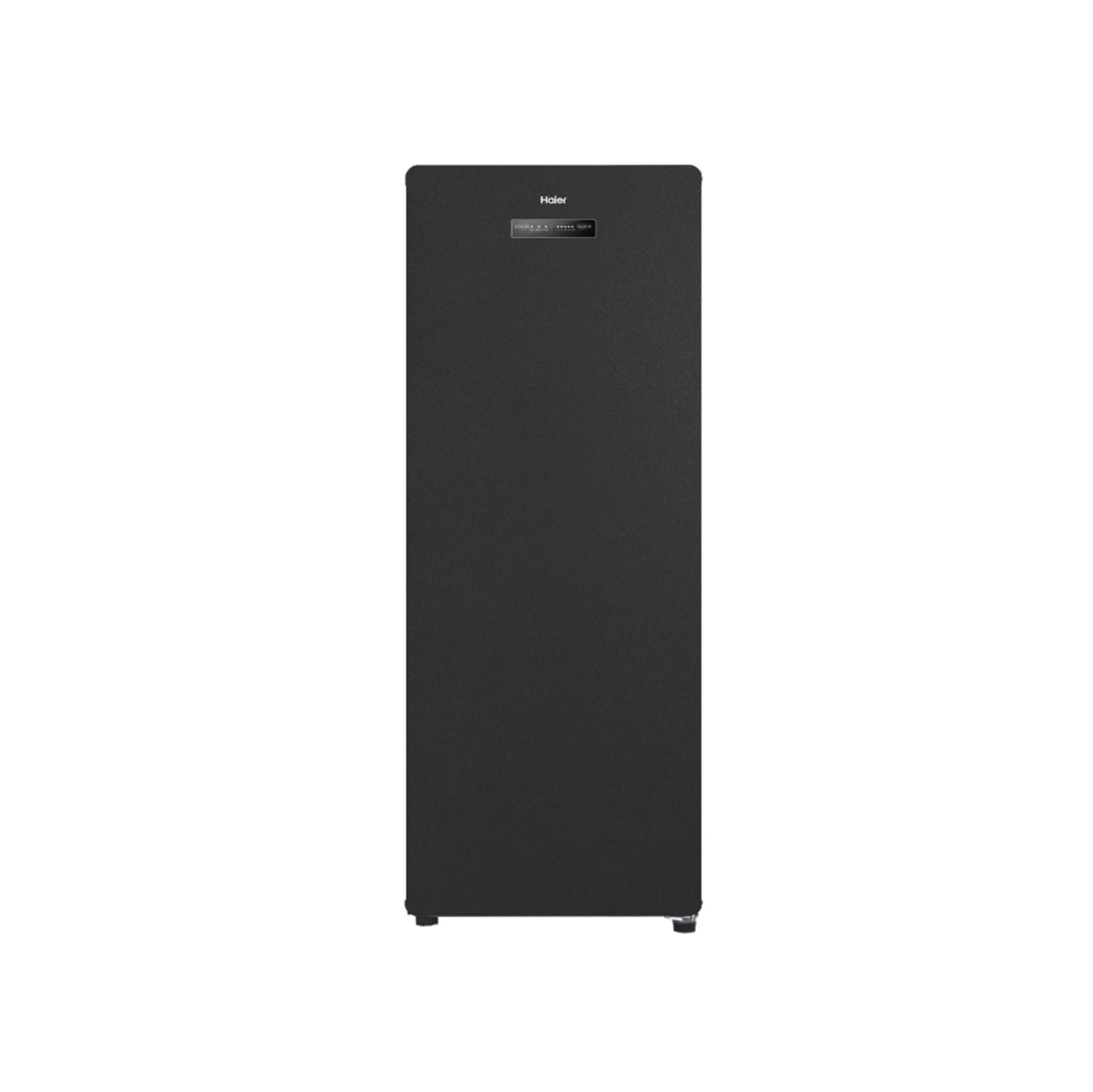 Haier 168L upright freezer in black with digital control panel