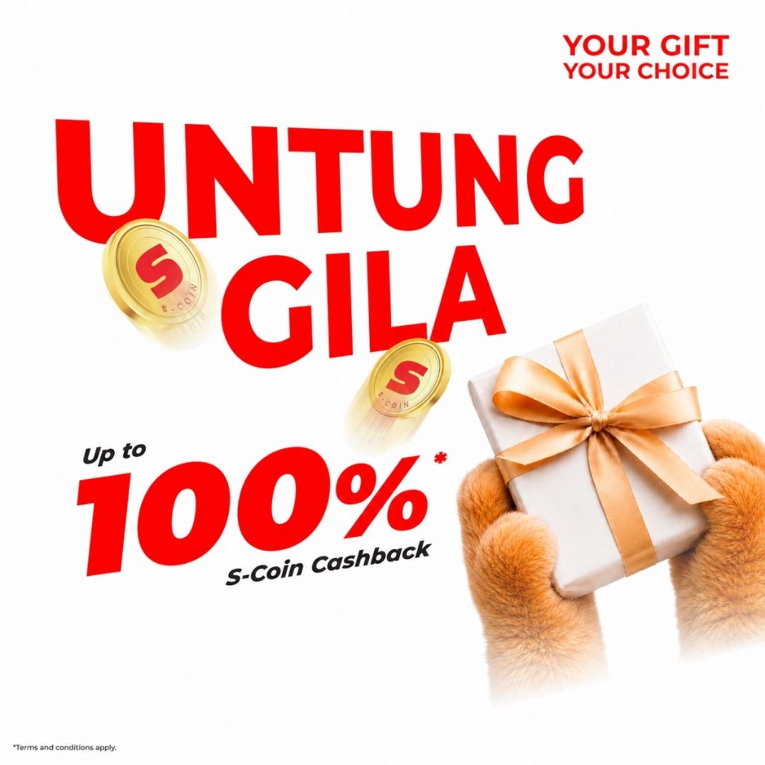 Untung Gila up to 100% S-Coin Cashback