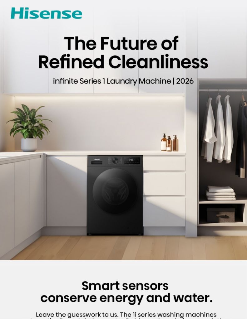 Close up of Hisense 12KG Front Load Washer smart sensor