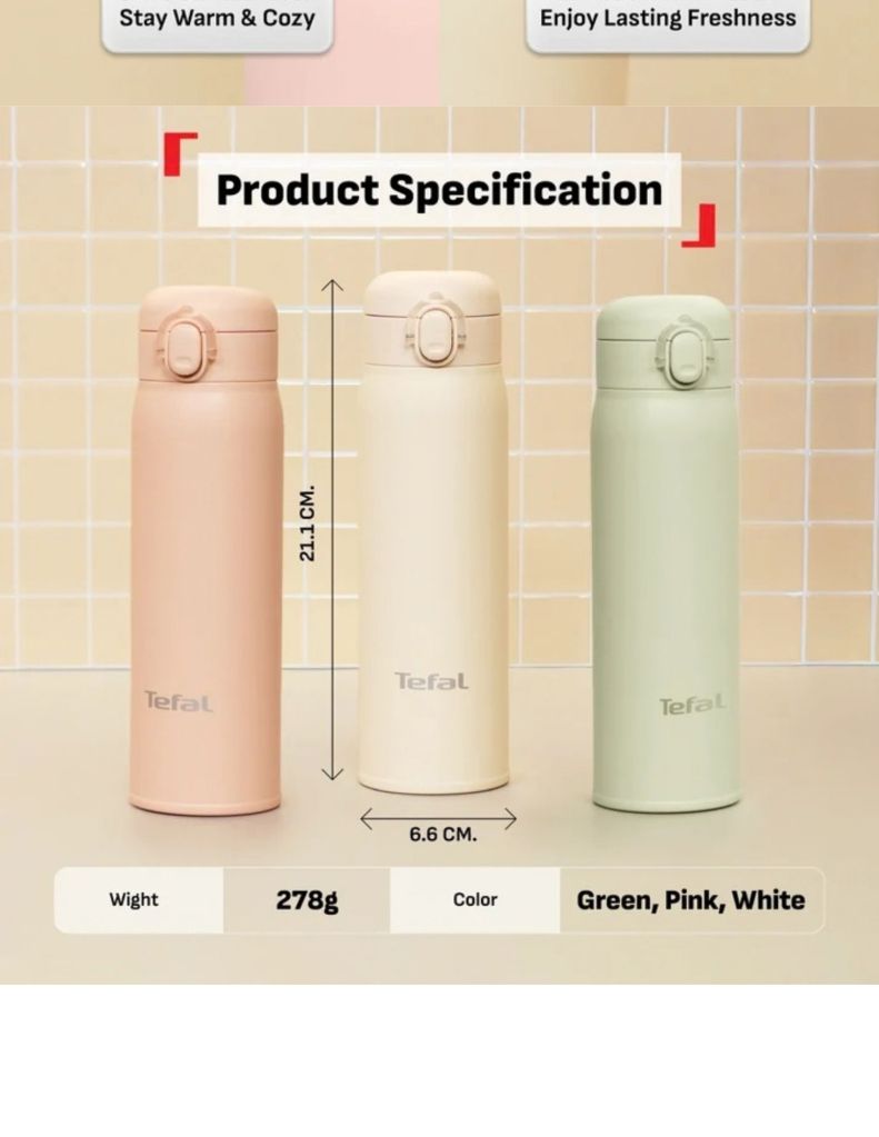 Close up of Tefal Easy To Go Bottle with 278g