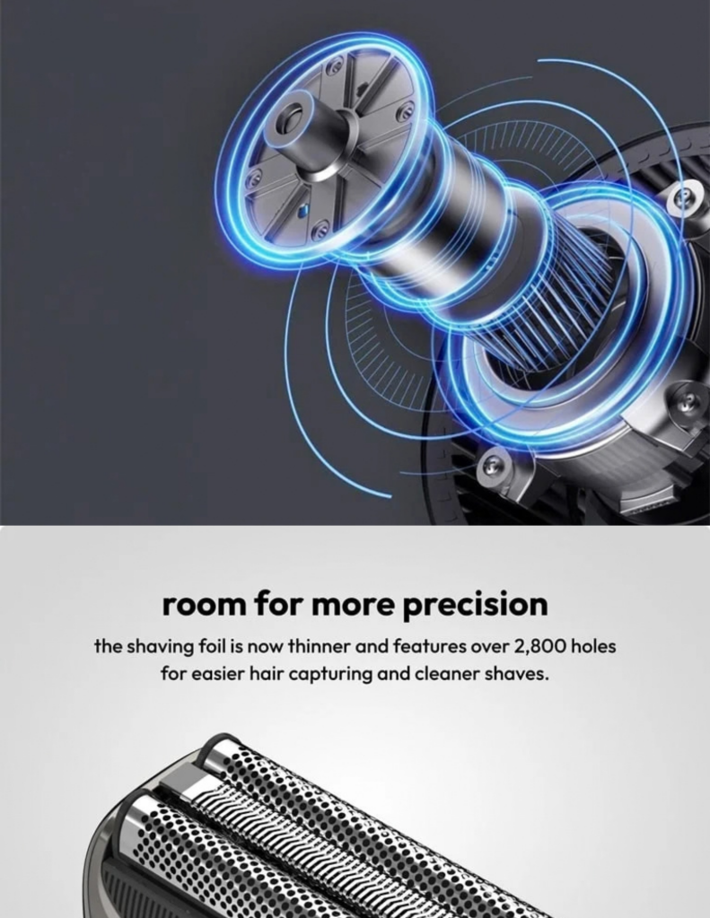 Close up of stryv PreciseShave 2.0 room for more precision