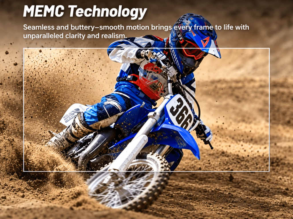 Sharp 4TC55JJ5000X TV MEMC Technology delivers smooth motion and enhanced clarity for fast-action scenes